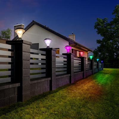 OEM Solares 外部防水 IP55 ヴィラ ピラー ランプ列 RGB ソーラー LED ライト屋外ガーデン装飾 Luz 照明器具
